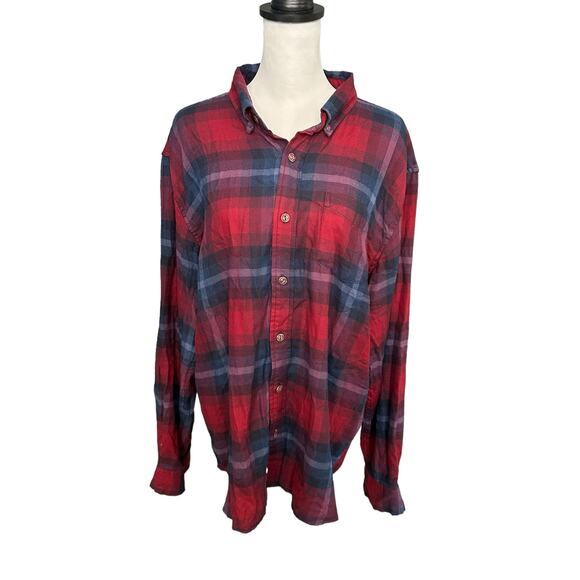 Weatherproof Vintage Luxe Flannel Red Blue Size XL Men's - Picture 1 of 3